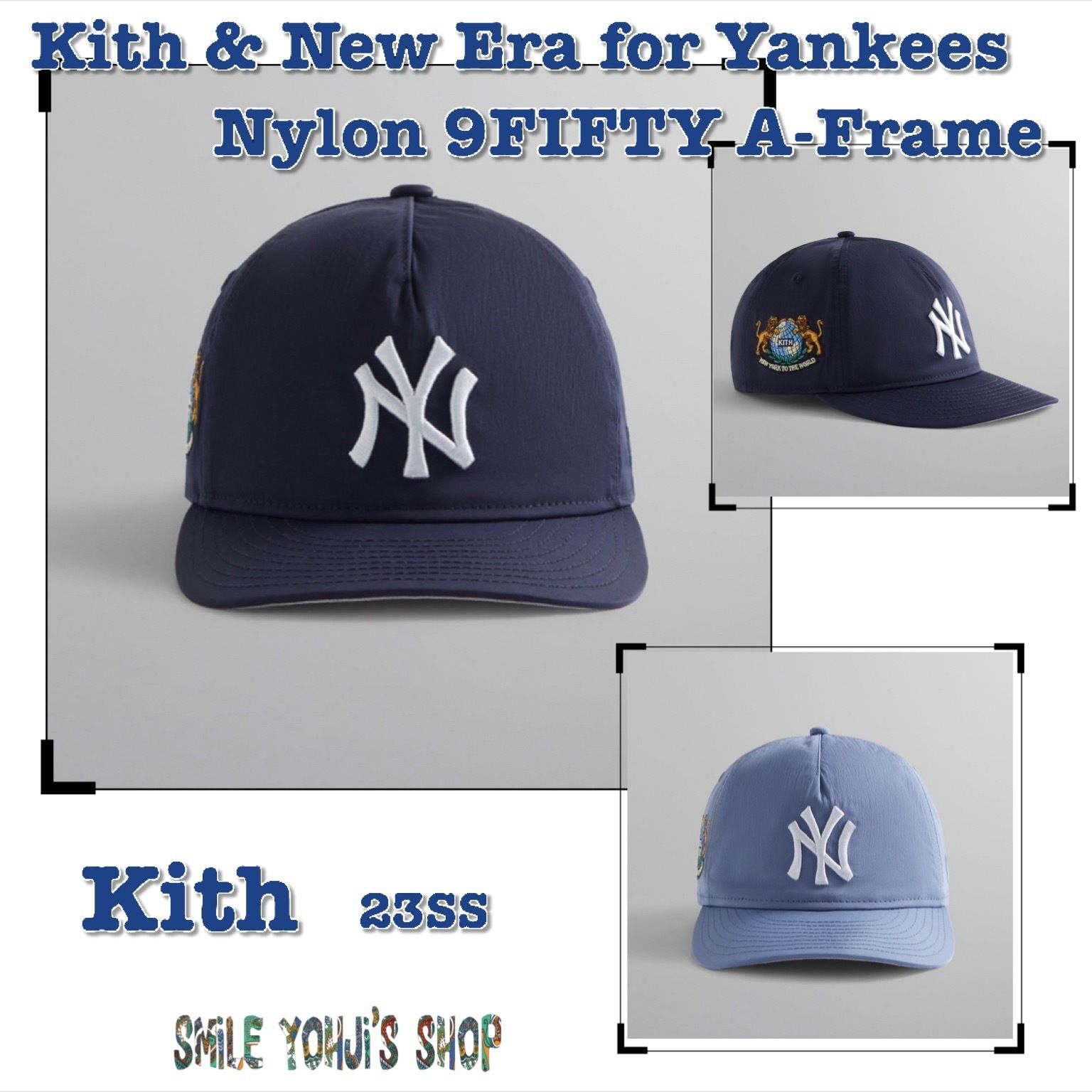☆23SS☆Kith & New Era for Yankees Nylon 9FIFTY A-Frame (KITH NYC