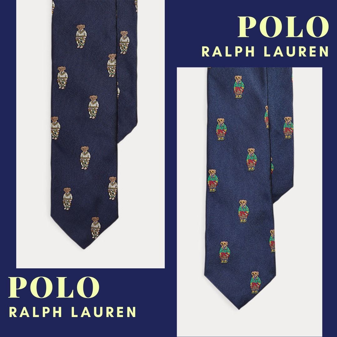 イタリア職人技【POLO Ralph Lauren】ポロベア シルク ネクタイ (POLO