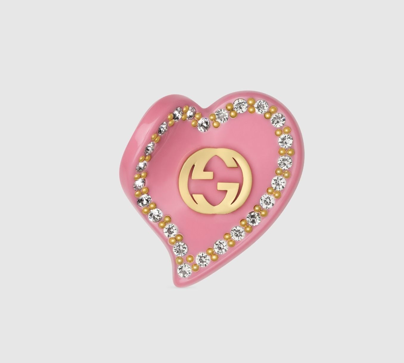国内発送☆GUCCI】インターロッキングG ハート ヘアクリップ (GUCCI