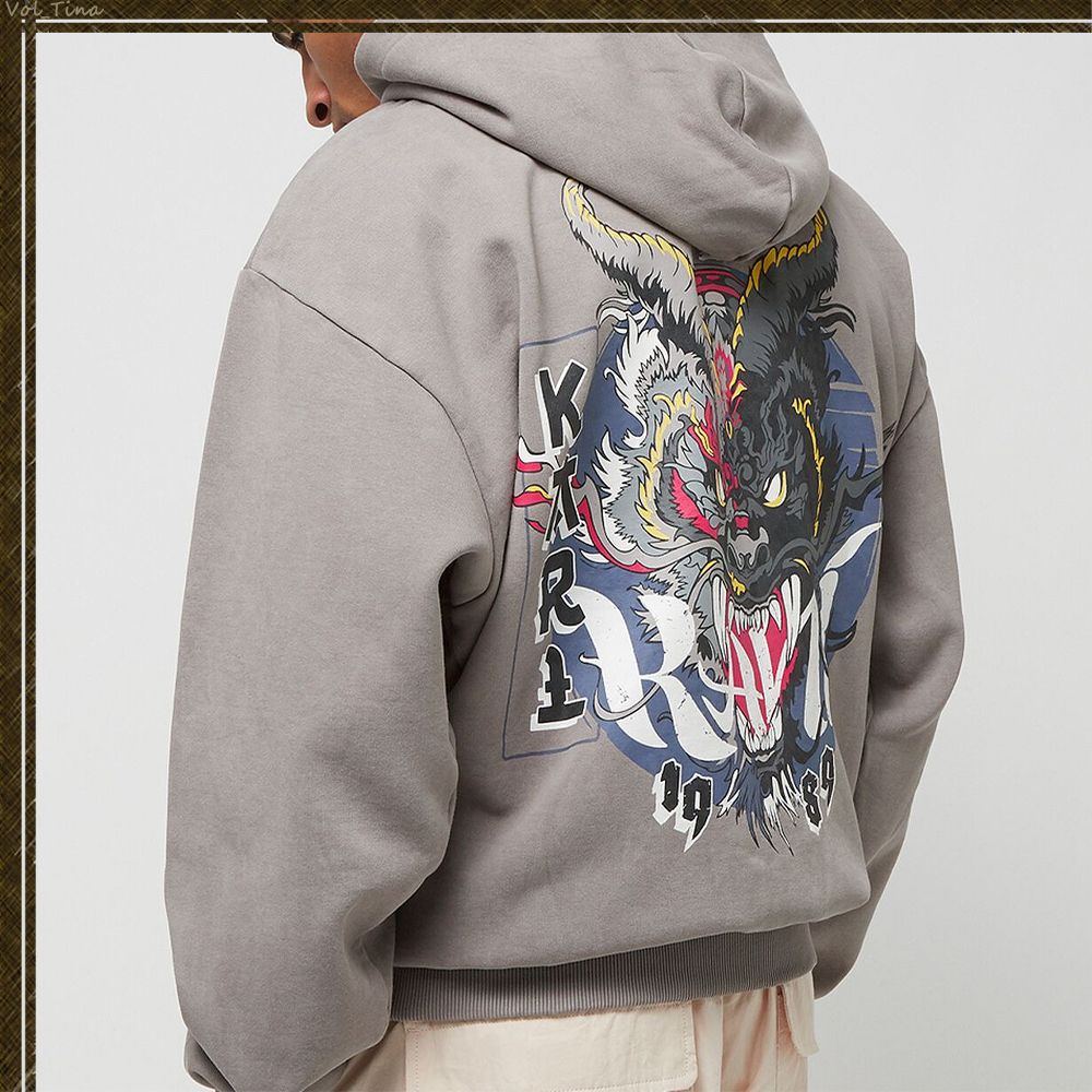 KARL KANI◇カールカナイ Dragon Full Zip Hoodie [grey] (KARL KANI