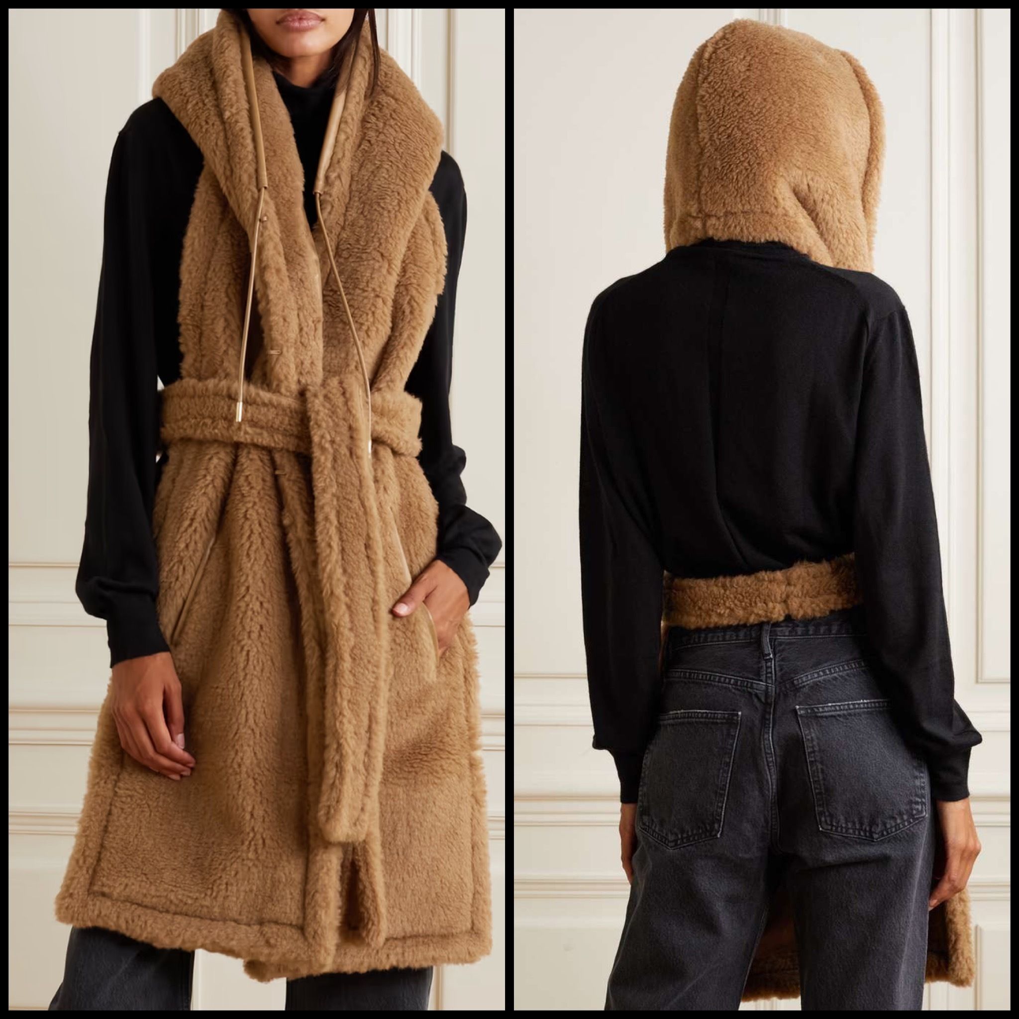 国内即発☆関税込み】Max Mara テディベア フード付 ストール (Max
