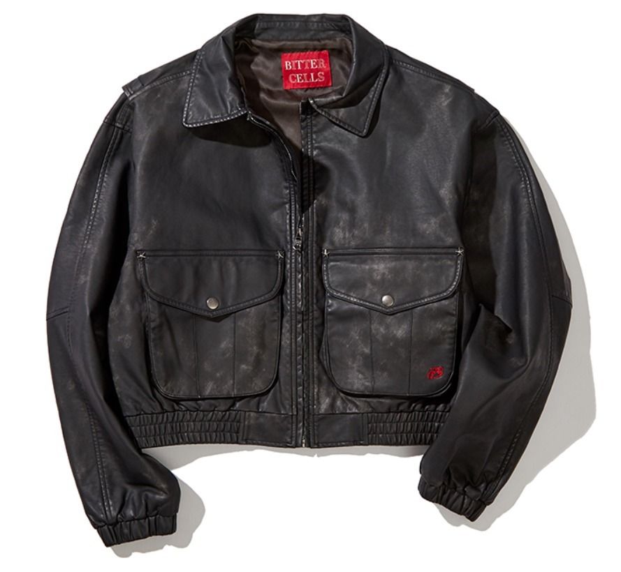 ☆関税込☆BITTER CELLS☆STAR LEATHER JACKET ジャケット☆ (BITTER