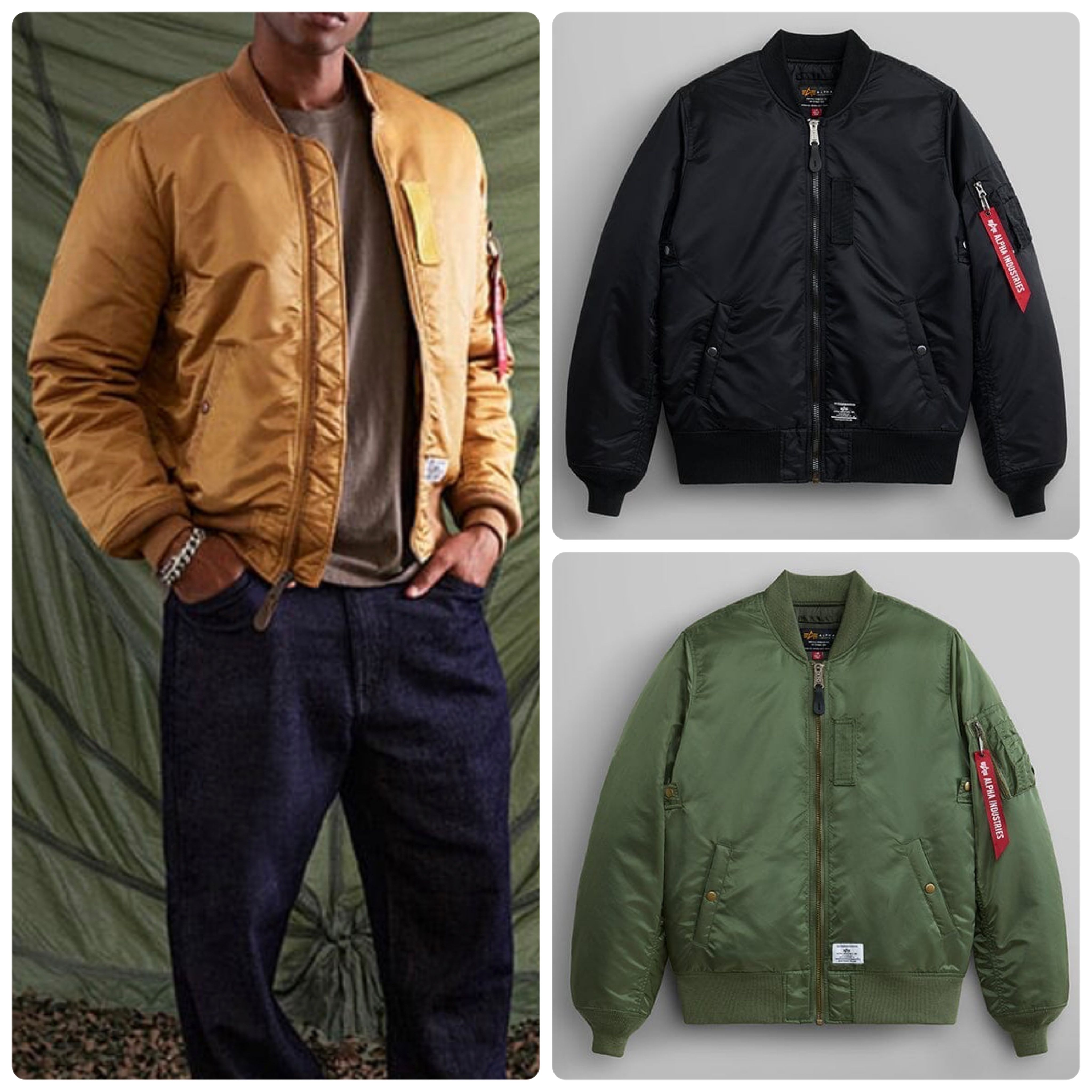 Alpha Industries MA-1 MOD ボンバージャケット 3色 (ALPHA INDUSTRIES