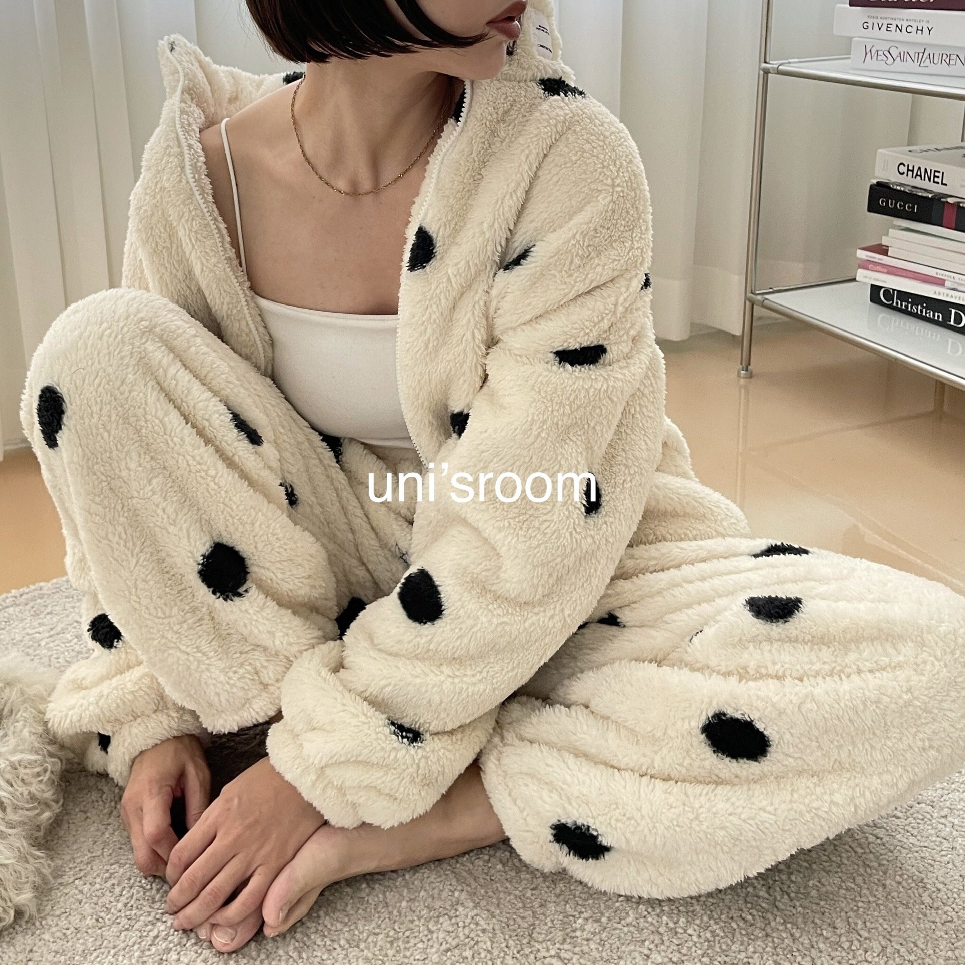 uni's room□ドットもこもこルームウエアセット ST-AW24-03 (ルーム