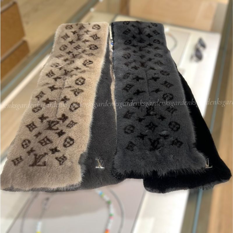 限定 即納 LV マフラーモノグラムリバース リバーシブル ミンク (Louis