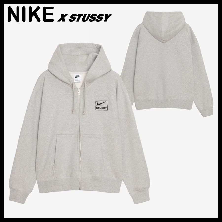☆NIKE x STUSSY☆FULL ZIP FLEECE フーディ☆追跡可 (Nike/パーカー