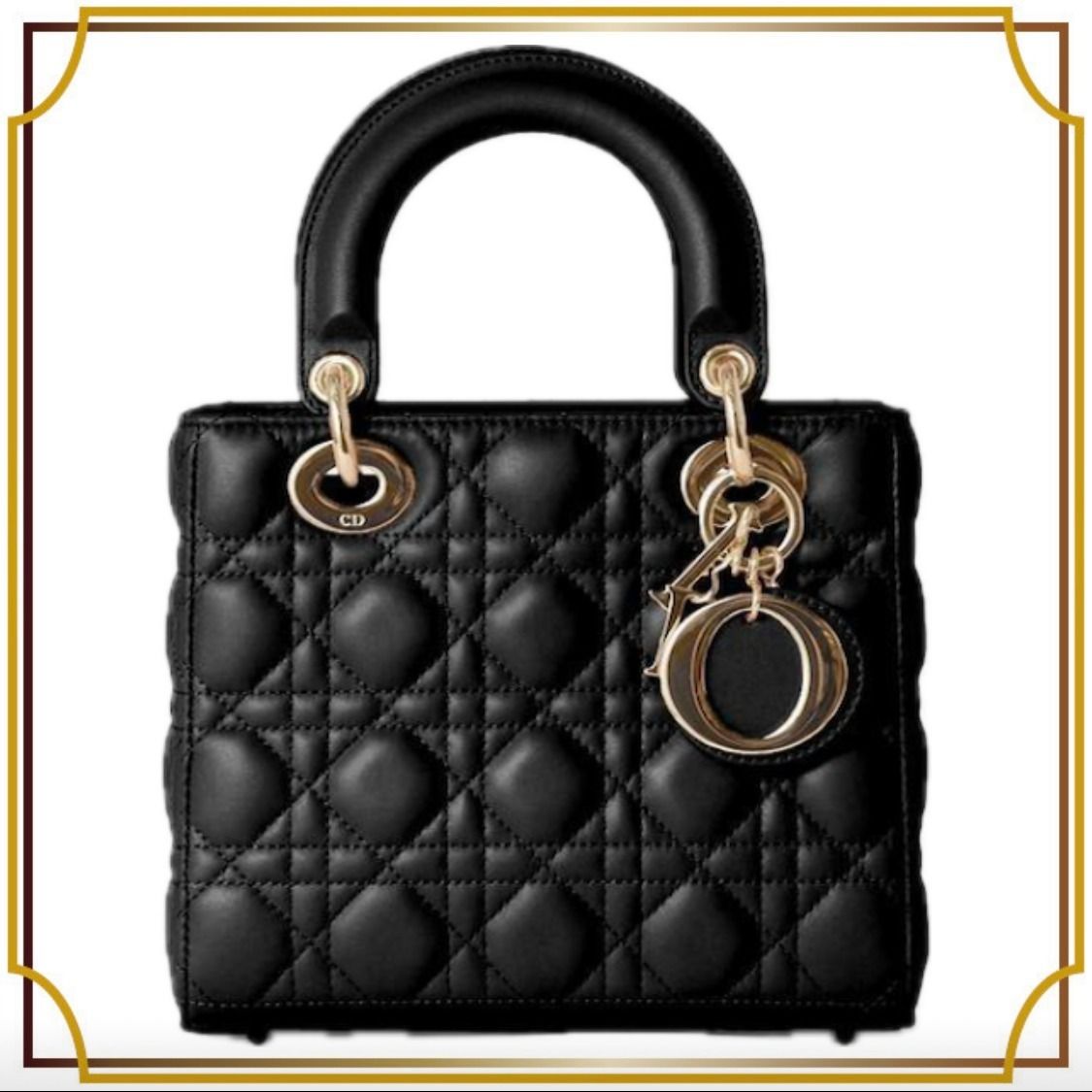 Dior レディ ディオール ミニハンドバッグ 本革レザー ロゴ (Dior