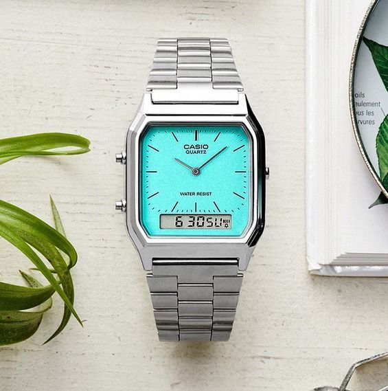 CASIO カシオ ティファニーブルー文字盤 スクエア 腕時計 (CASIO