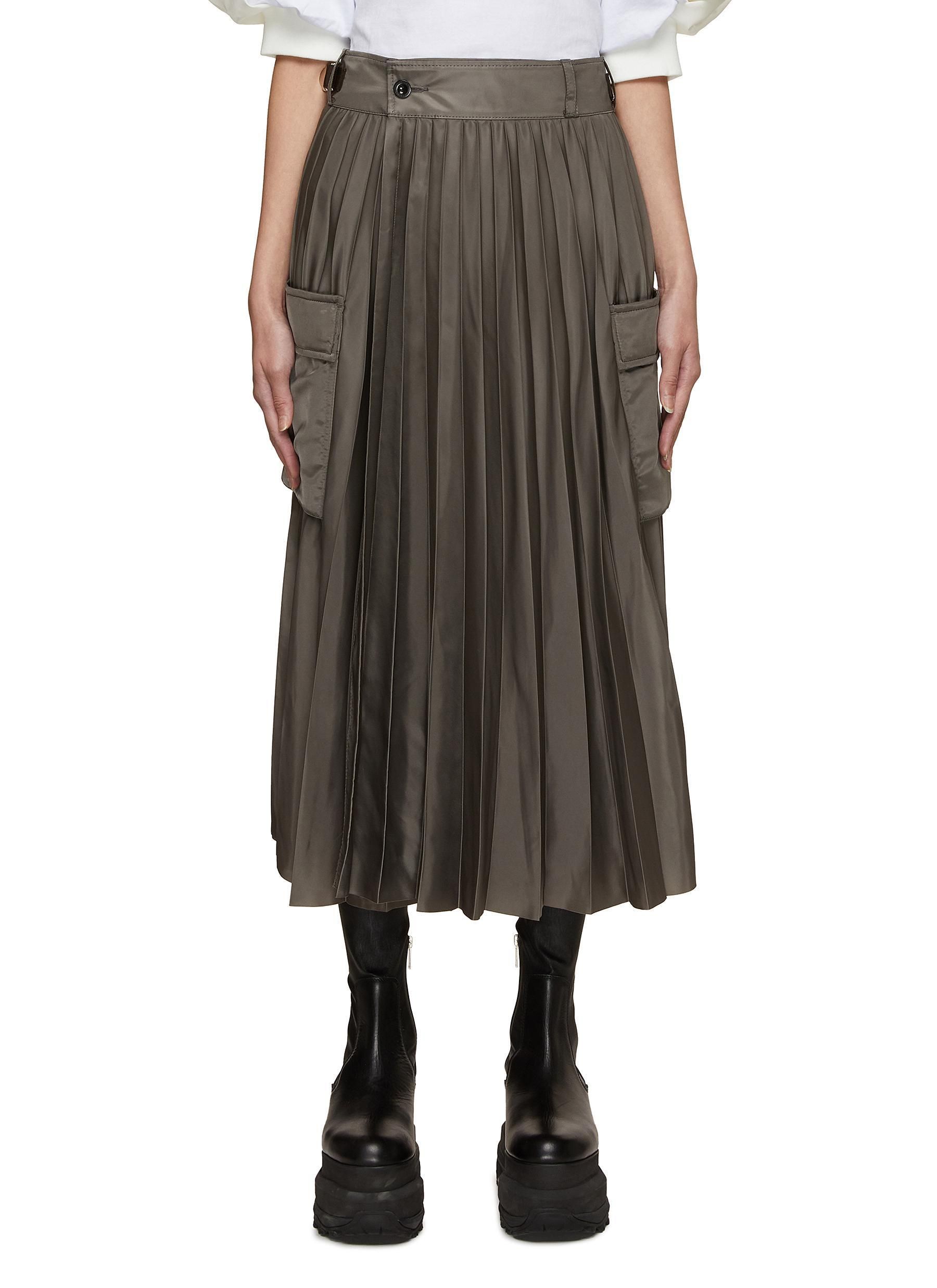 関税・送料込】sacai カーゴポケット プリーツ ミディスカート (sacai