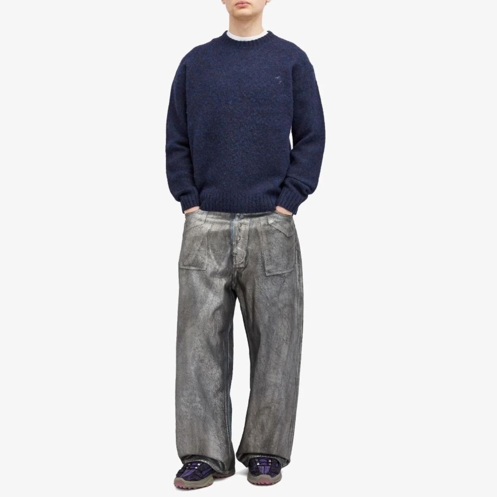 Acne studios】アクネ ニット 長袖 ライトグレー/ネイビー (Acne