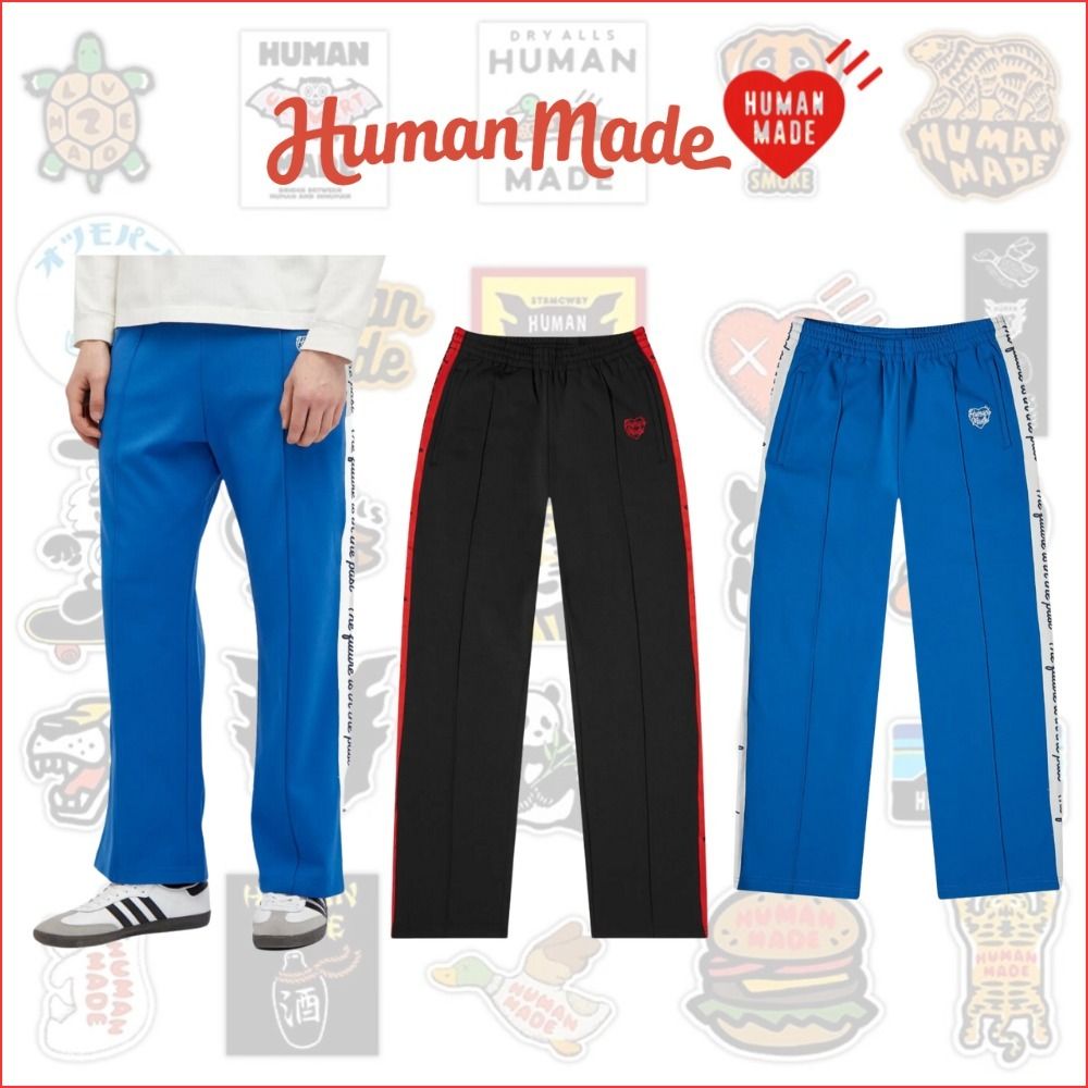 HUMAN MADE】ヒューマンメイドトラックパンツ ブラック/ブルー (HUMAN