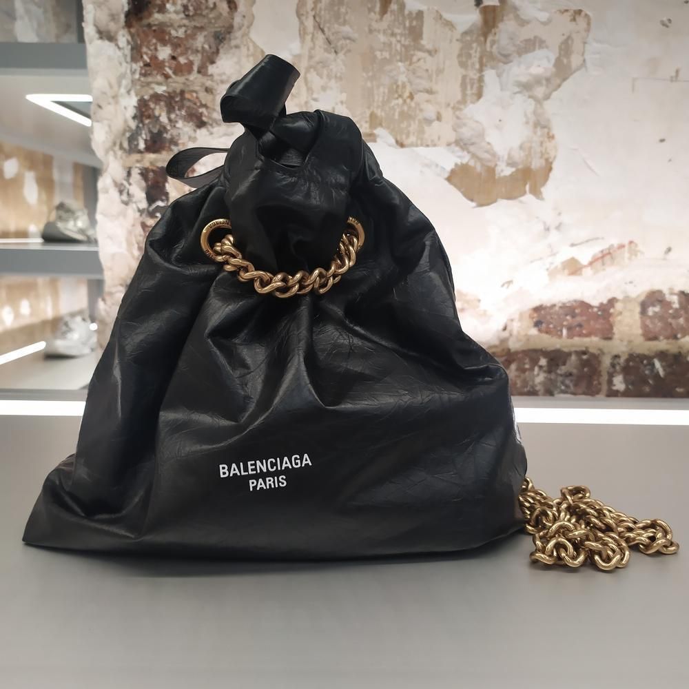最安値挑戦中☆BALENCIAGA☆CRUSH スモール トートバッグ☆BLACK