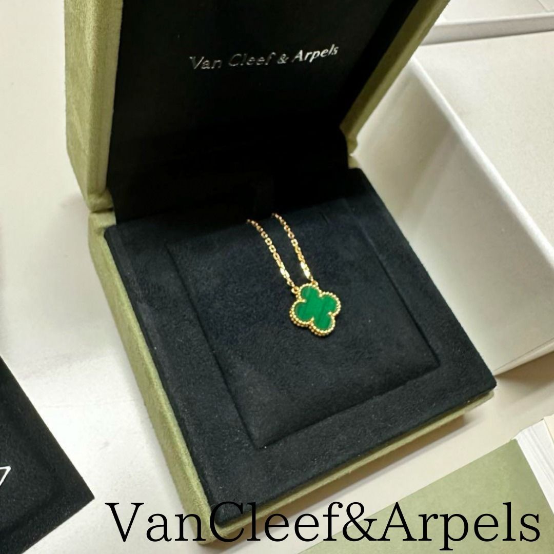 □VanCleef&Arpels□ヴィンテージ アルハンブラ ペンダント 緑 (Van
