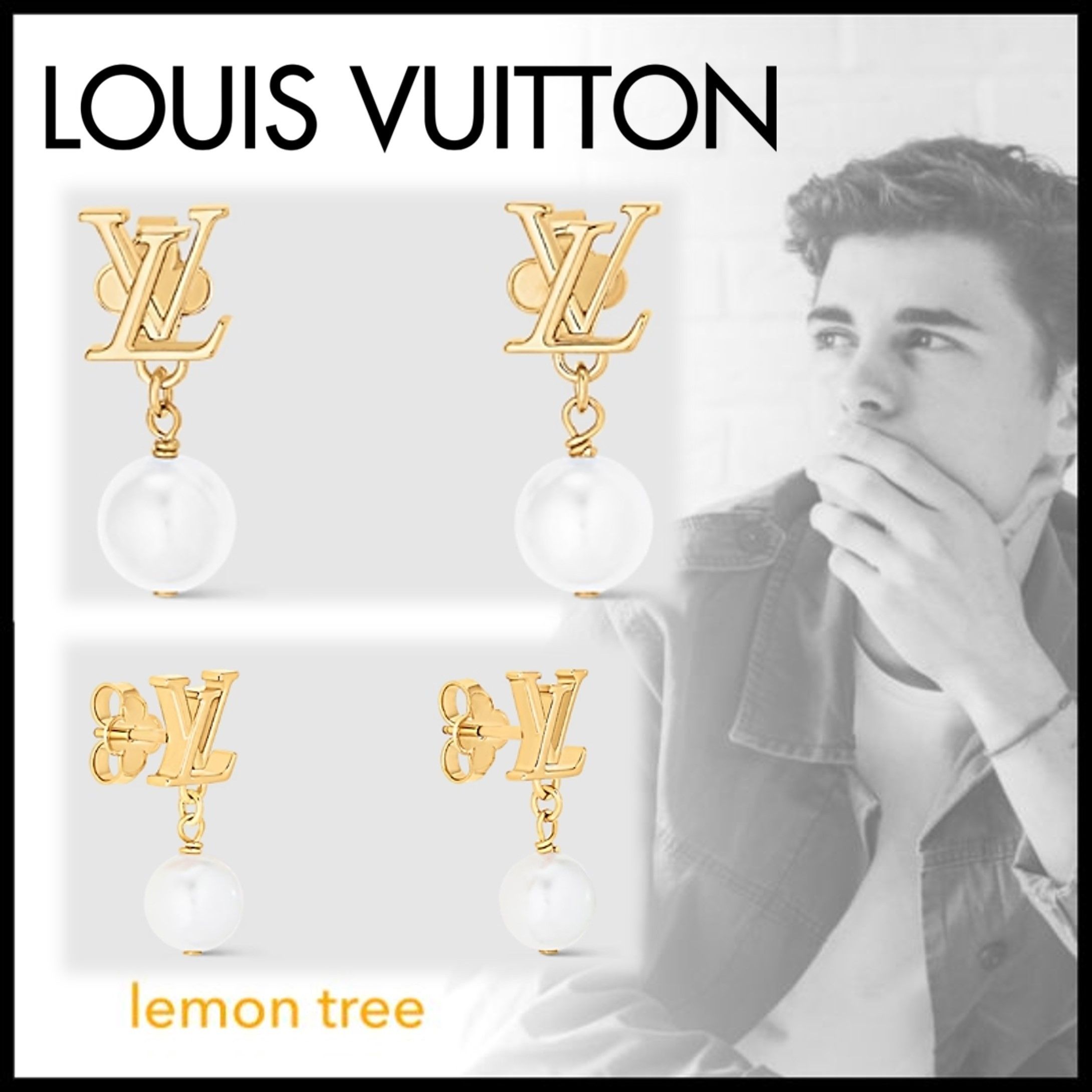 Louis Vuitton】ピアス・LV アイコニック ルイザ ロゴ M01585 (Louis