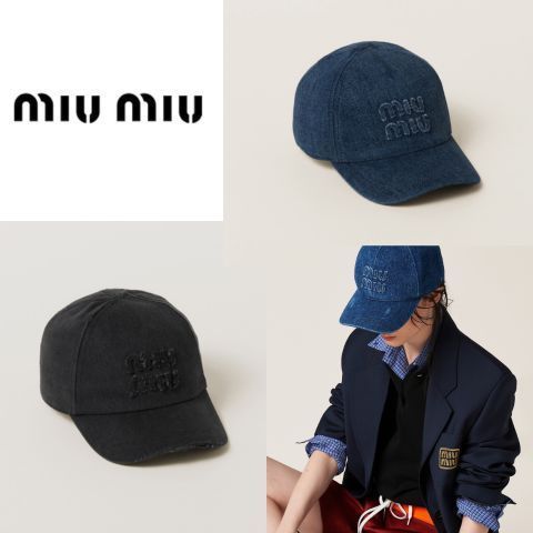 完売間近！【miumiu】ミュウミュウ デニム ベースボールキャップ