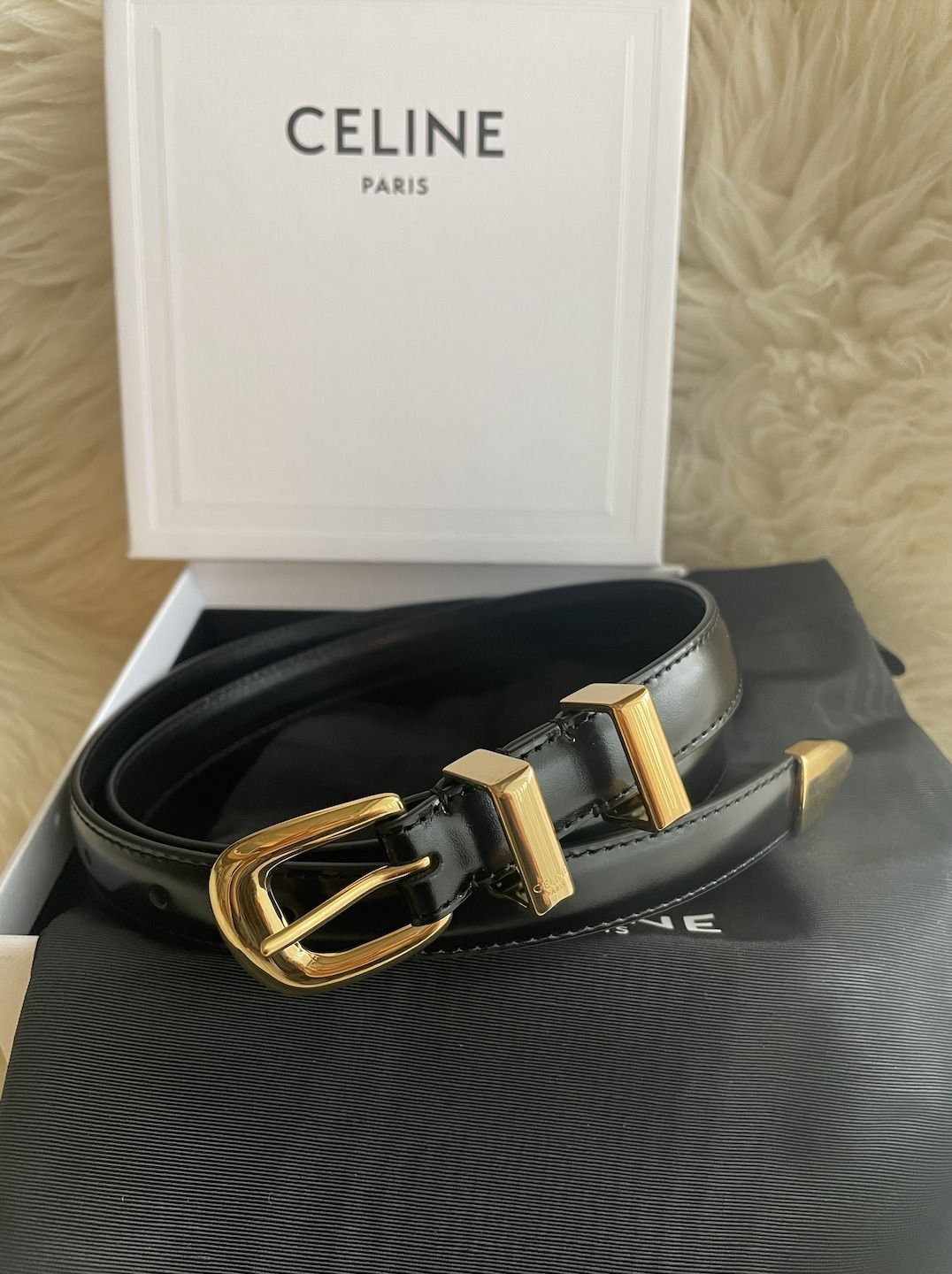 CELINE スモール ウエスタン ベルト トリヨンレザー (CELINE/ベルト