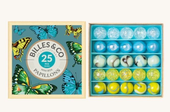 フランス製【Billes & Co】知育 カラフル ビー玉 25個 5種 (BILLES&CO