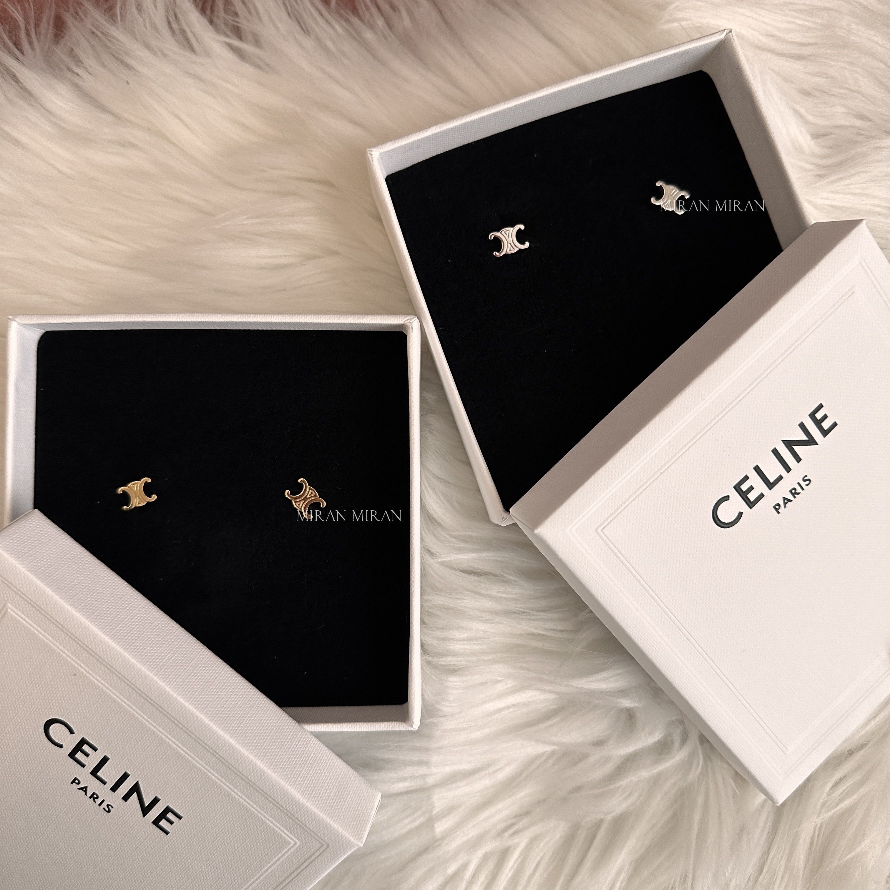 CELINE】トリオンフ スタッズ / ゴールドフィニッシュ ブラス (CELINE