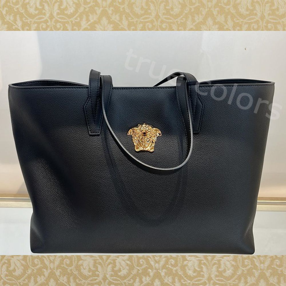 VERSACE ヴェルサーチェ LA MEDUSA レザー トートバッグ *BLACK