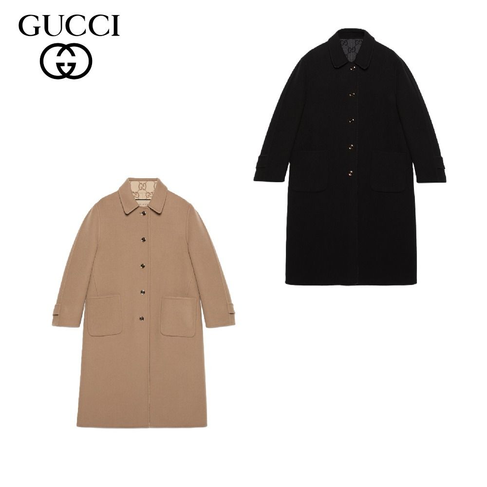 2025SS グッチ リバーシブル GGウール コート (GUCCI/コート) 695094