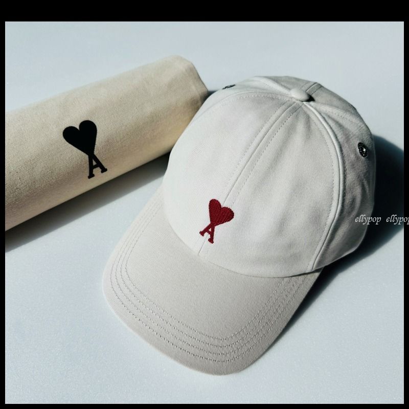 AMI PARIS Embroidery Cap Chalk アミパリス ロゴ キャップ帽子 (AMI