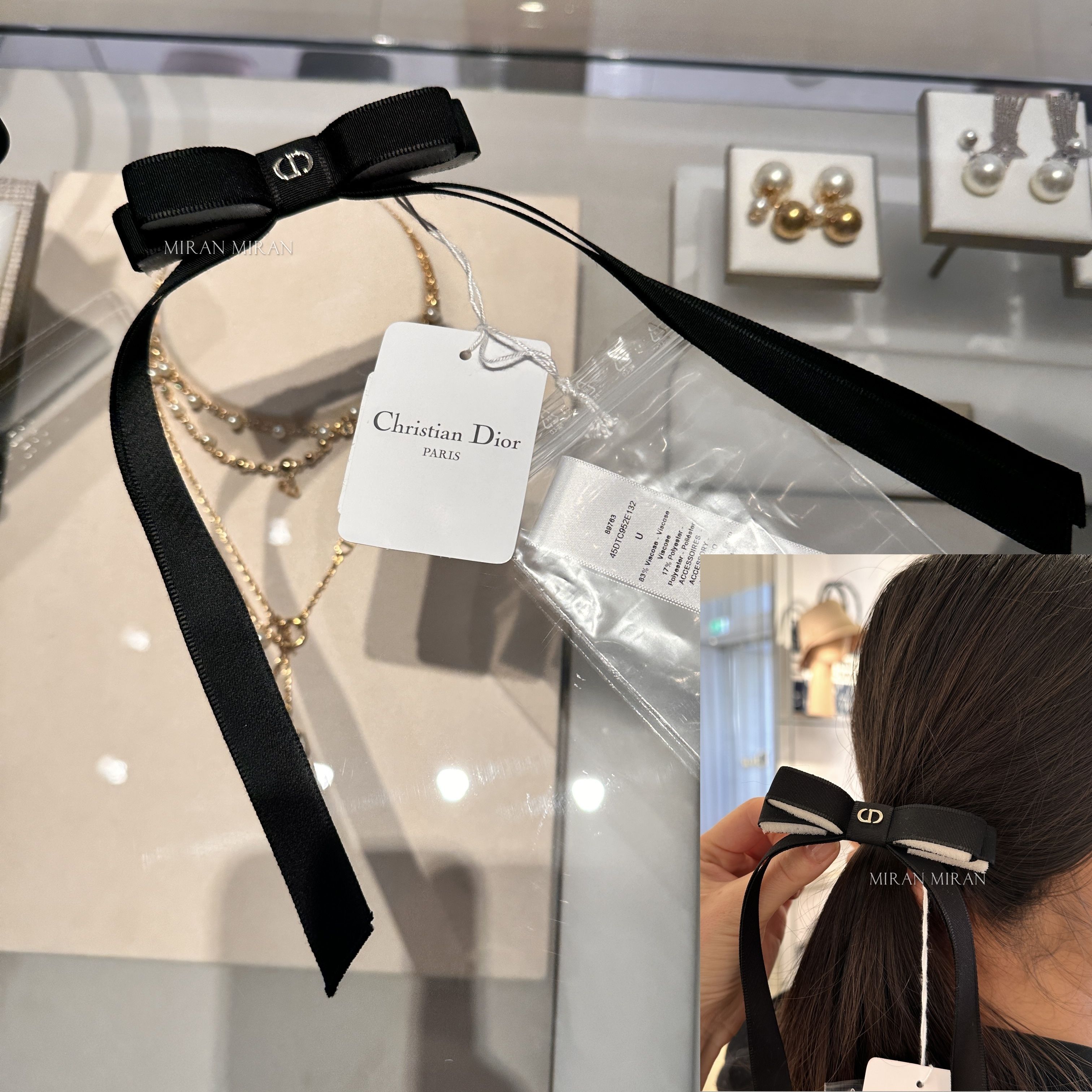 追跡付き発送【Dior】 Dior Twist リボンバレッタ (Dior/ヘア