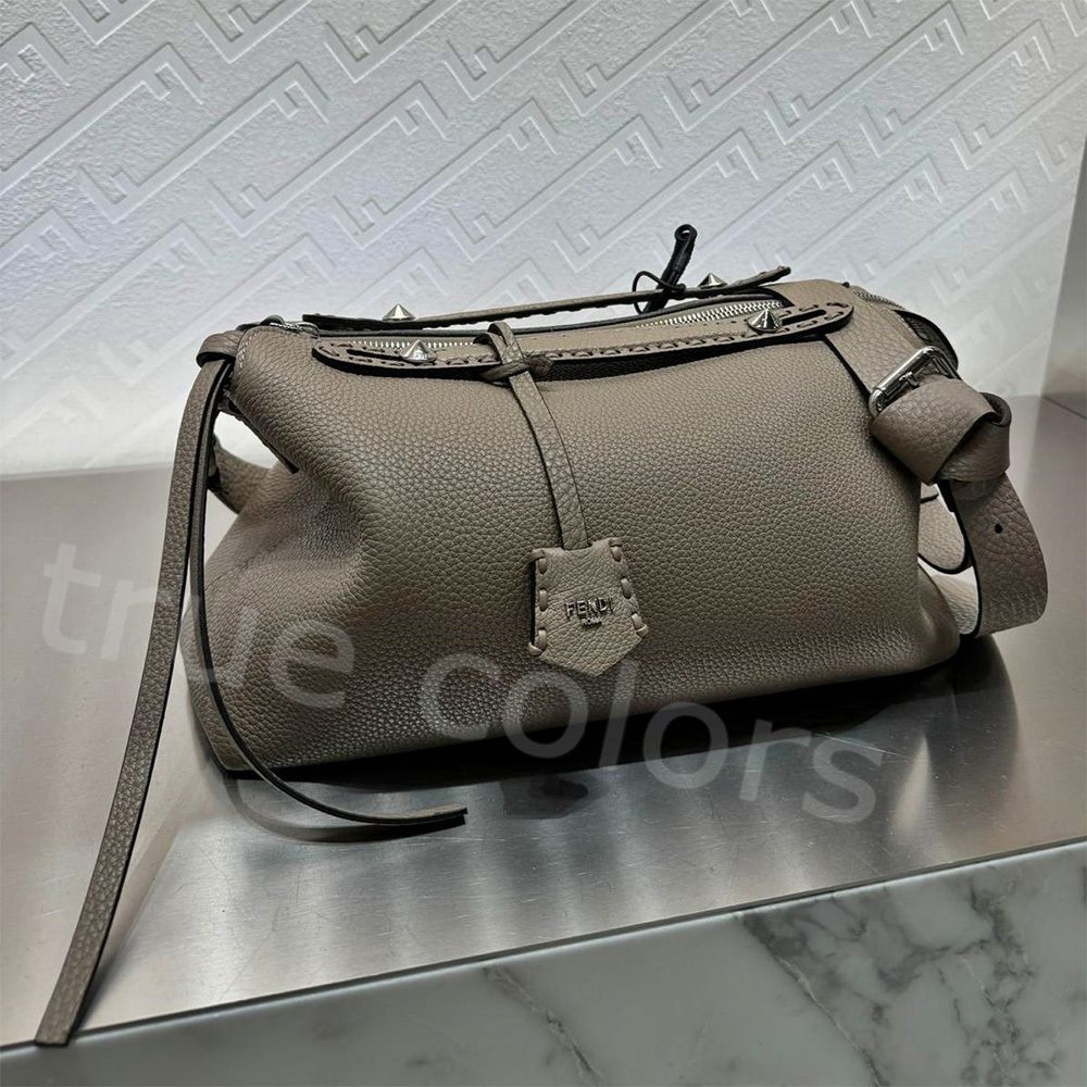 FENDI 24FW BY THE WAY レザー ミディアム セレリア バッグ*GREY