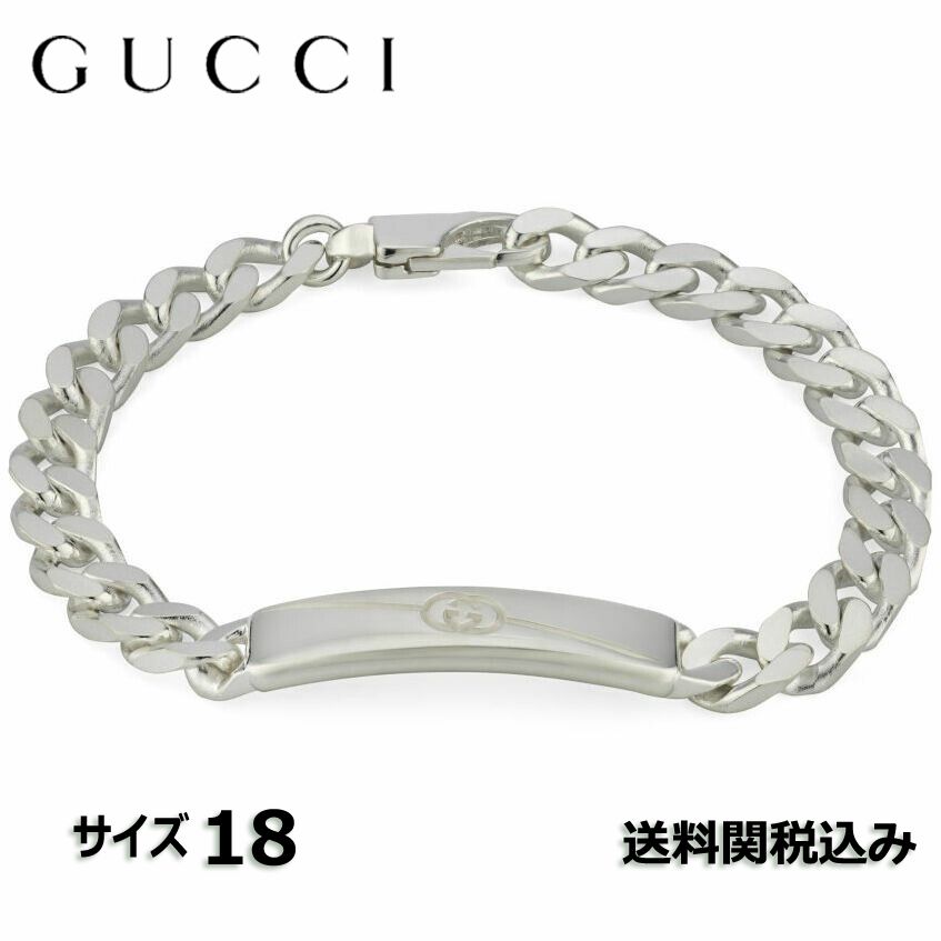 GUCCI グッチ ダイアゴナル インターロッキングGブレスレット#18