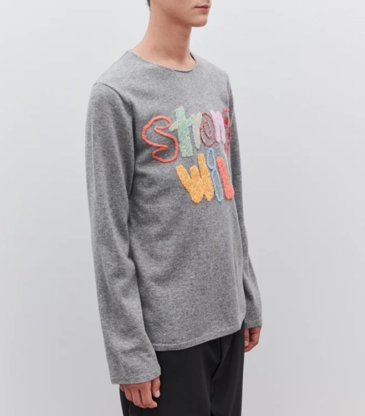 ☆24AW☆COMME des GARCONS SHIRT STRONG WILL Embroidery Knit (COMME