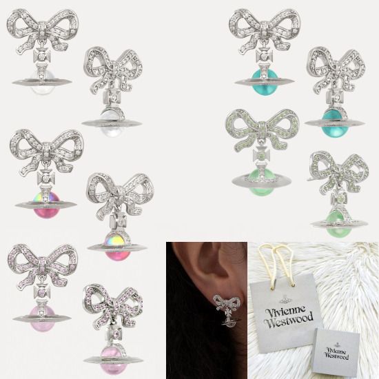 ◇Vivienne Westwood◇ Octavie リボン オーブ ピアス (Vivienne