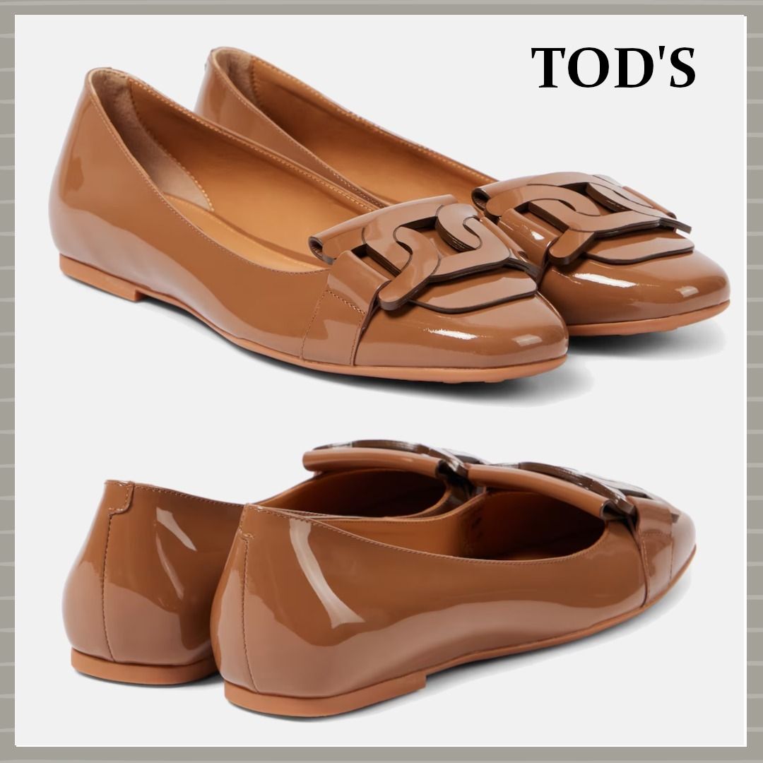 TOD'S】ケイト レザー バレリーナ / Brown (TOD'S/バレエシューズ