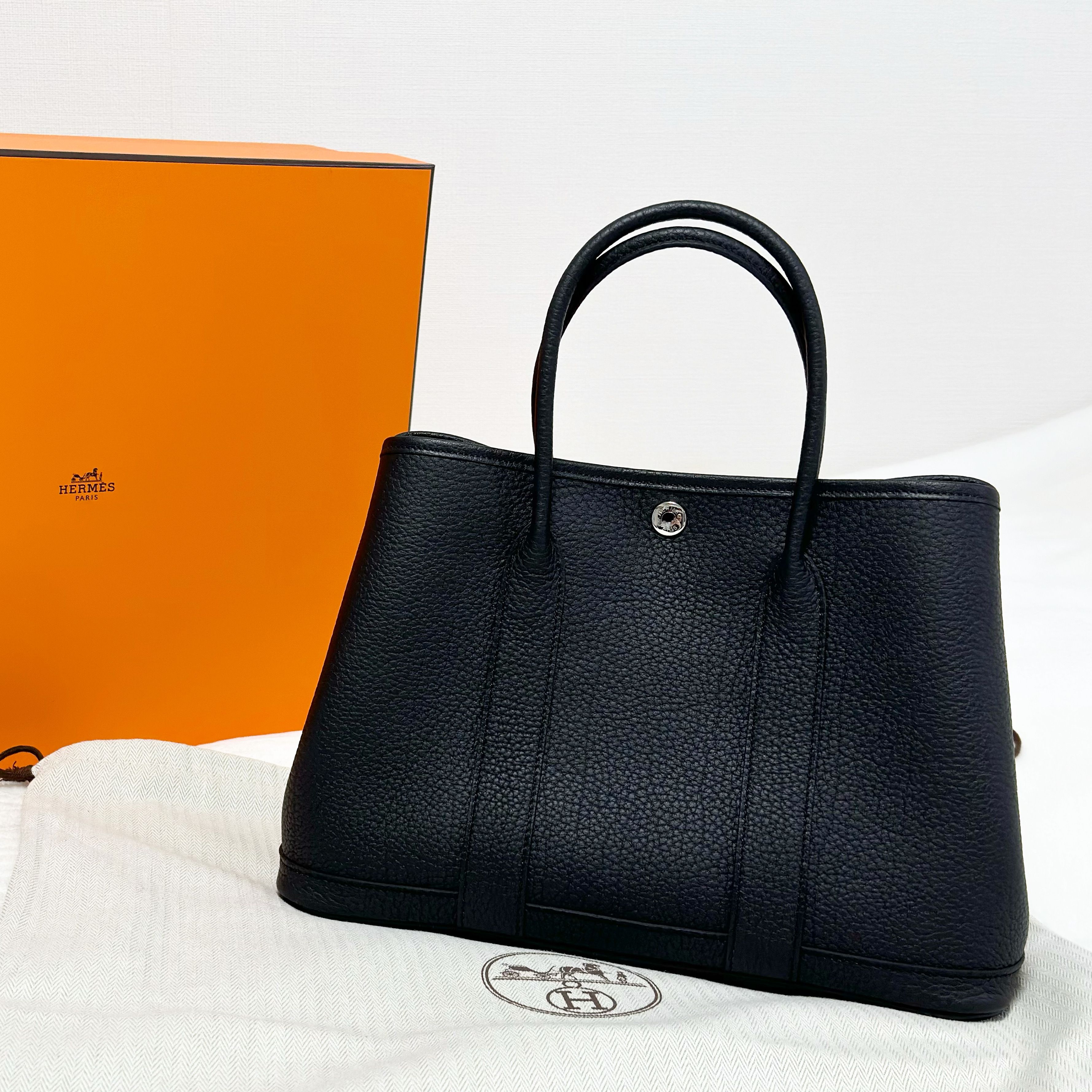 ☆HERMES☆エルメス ガーデンパーティー30 TPM B刻 ノワール 黒