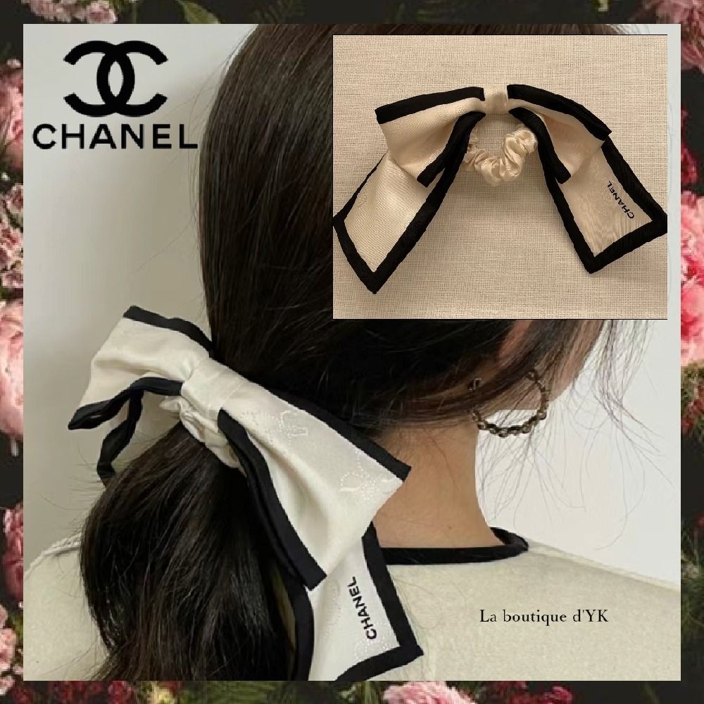 ☆ガーリーなリボンが可愛い♪【CHANEL】リボン シュシュ☆ (CHANEL