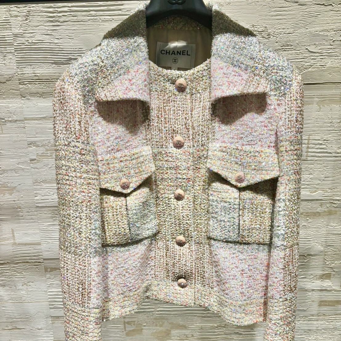 24C☆上品かつ華やかさをプラス】 CHANEL ツイード ジャケット (CHANEL
