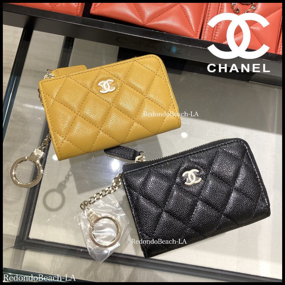 希少☆キーホルダー付き☆CHANEL☆コインケース☆キャビアスキン