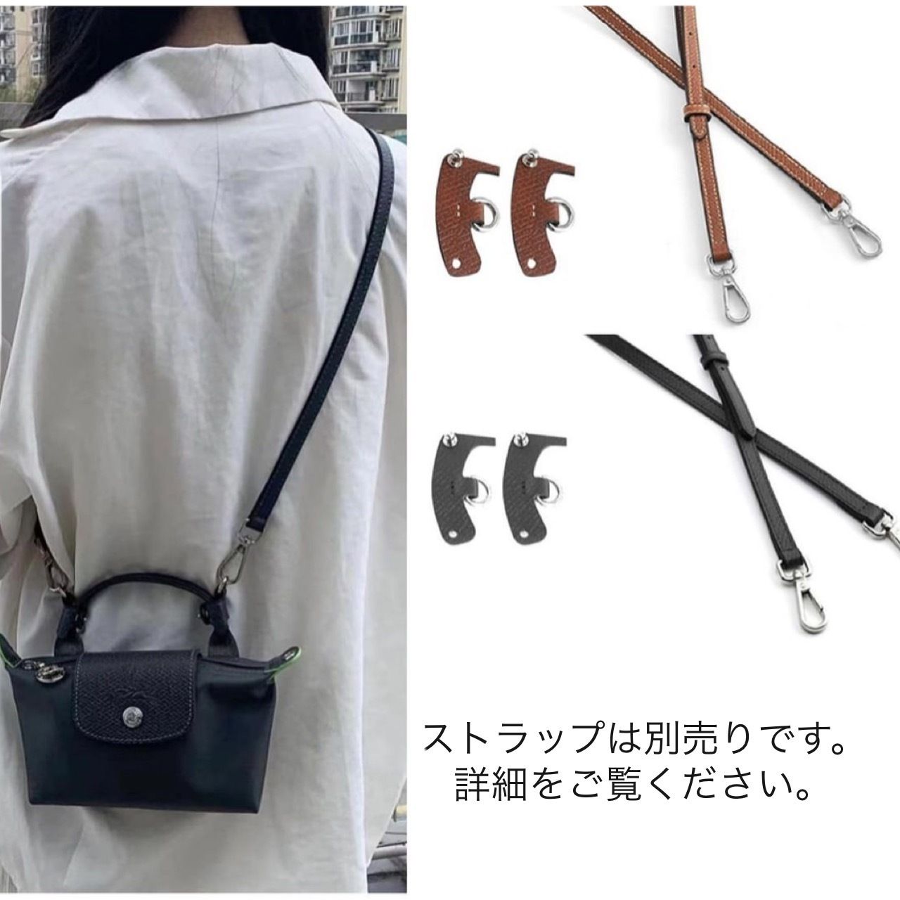2024*数量限定*LONGCHAMP♡コットン ハンドル付 ポーチ (Longchamp