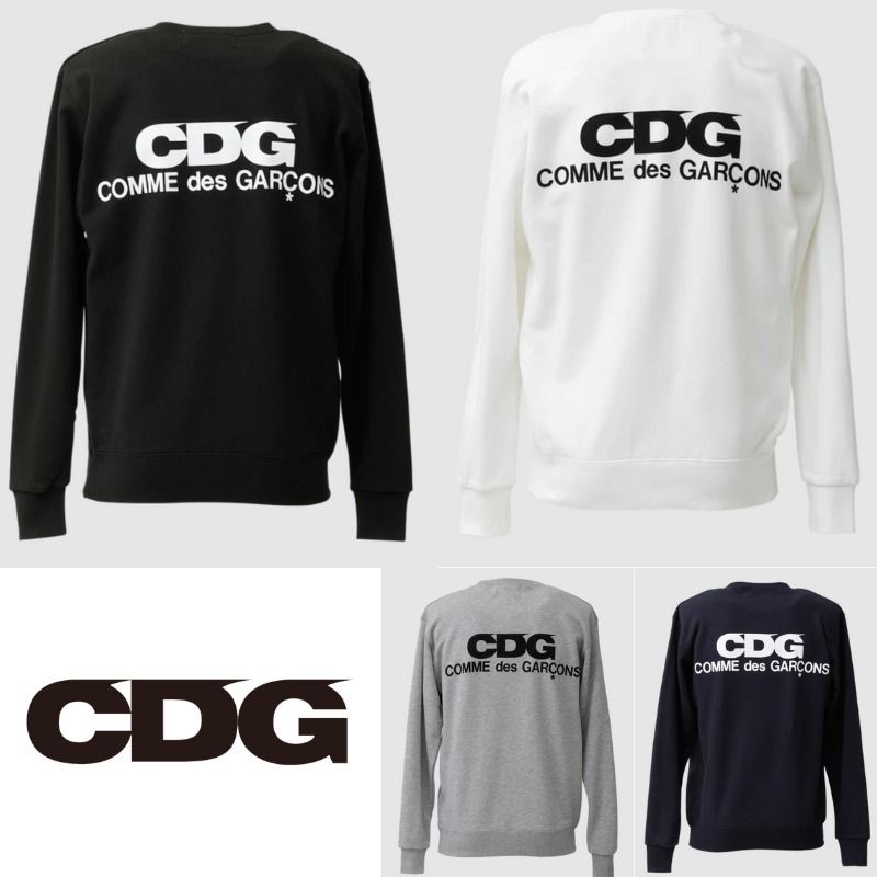 COMME des GARCONS】ロゴクルーネックスウェット ユニセックス (COMME