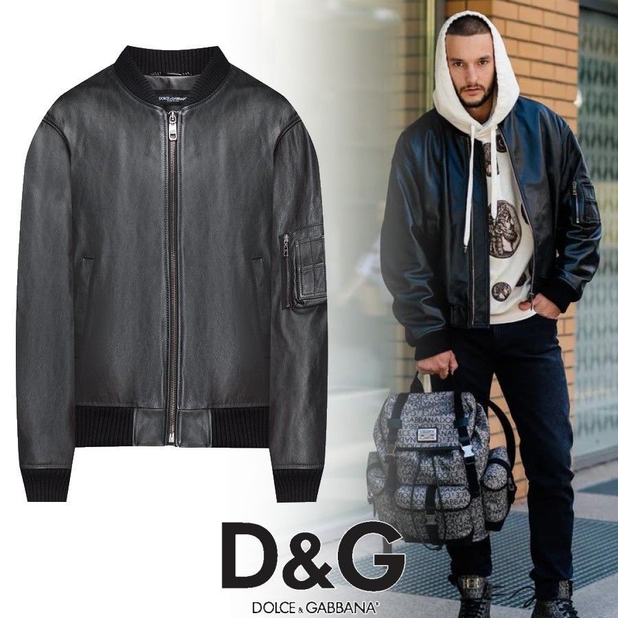 Dolce & Gabbana ブルハイド レザージャケット ブラック (Dolce