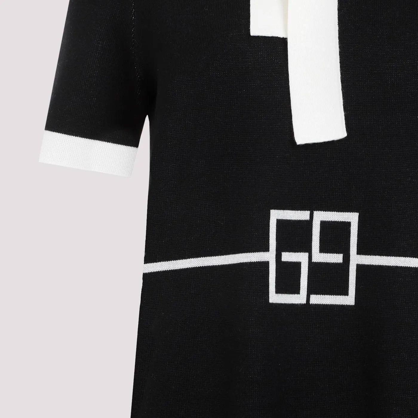 GUCCI】リボン ウールジャガード ワンピースドレス 送料関税込 (GUCCI