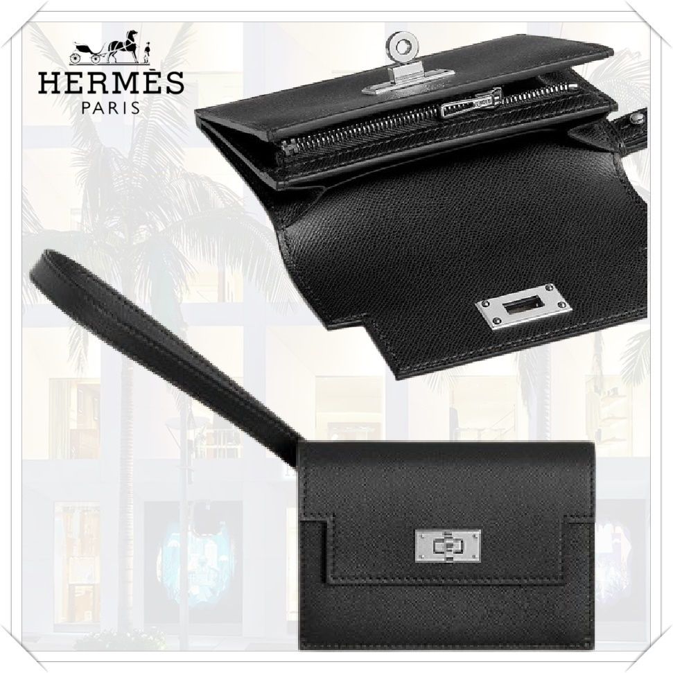 シンプルでお洒落♪》 エルメス ミニ財布 ケリー ポケット (HERMES