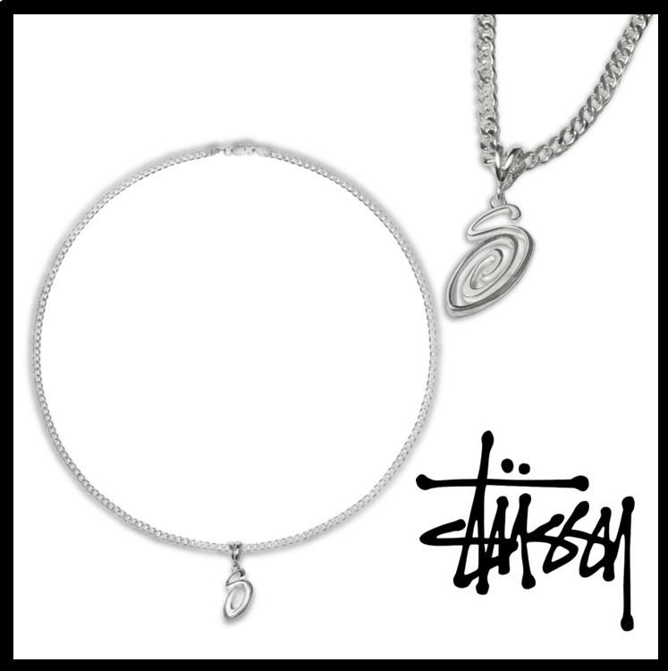 ☆関税込☆STUSSY☆STUSSY SWIRLY S CHAIN STERLING SILVER (STUSSY