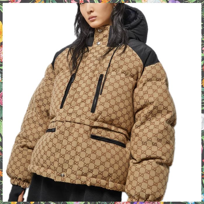GUCCI《GGキャンバス ボンバージャケット》キャメル DHL 直営店 (GUCCI