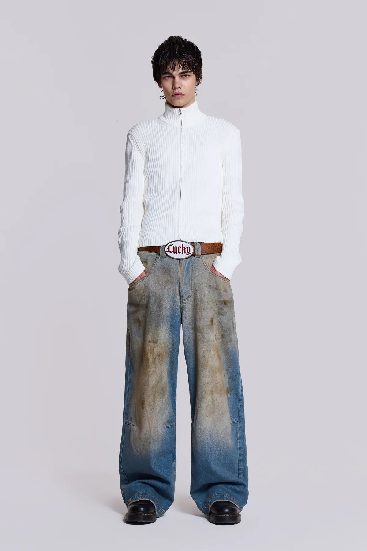 英国発◇JADED LONDON◇MUD WASH COLOSSUS JEANS (JADED LONDON/デニム
