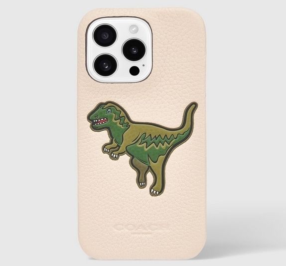 国内発送 Coach アイボリー Rexy 恐竜 iPhone 16 Pro 対応ケース
