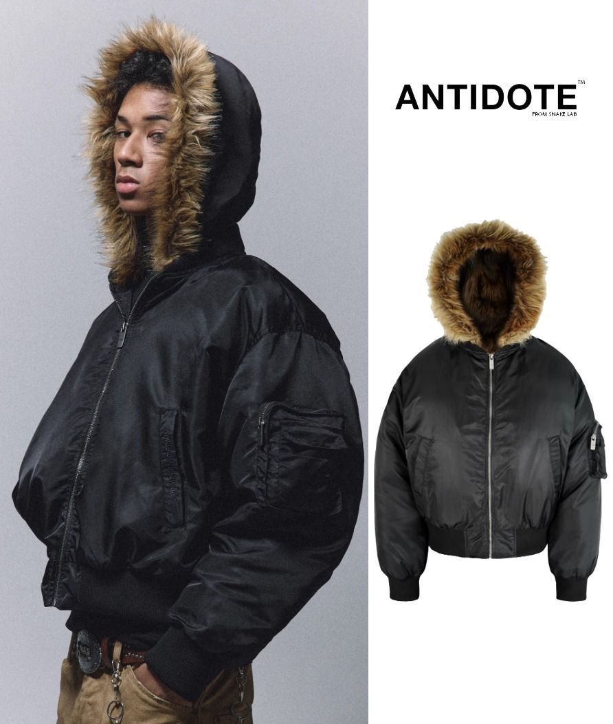送料関税込み[ANTIDOTE]毛襟取付可MA-1☆日本未入荷☆大人気