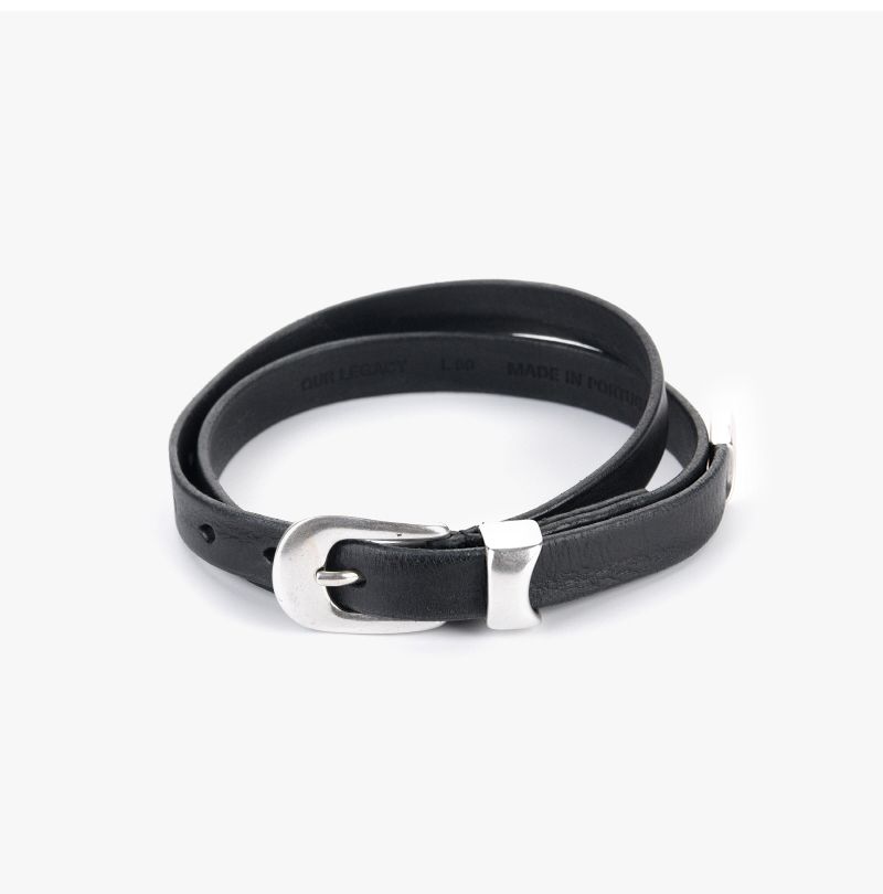 ☆【OUR LEGACY】 2cm Leather Belt Black☆ (OUR LEGACY/ベルト