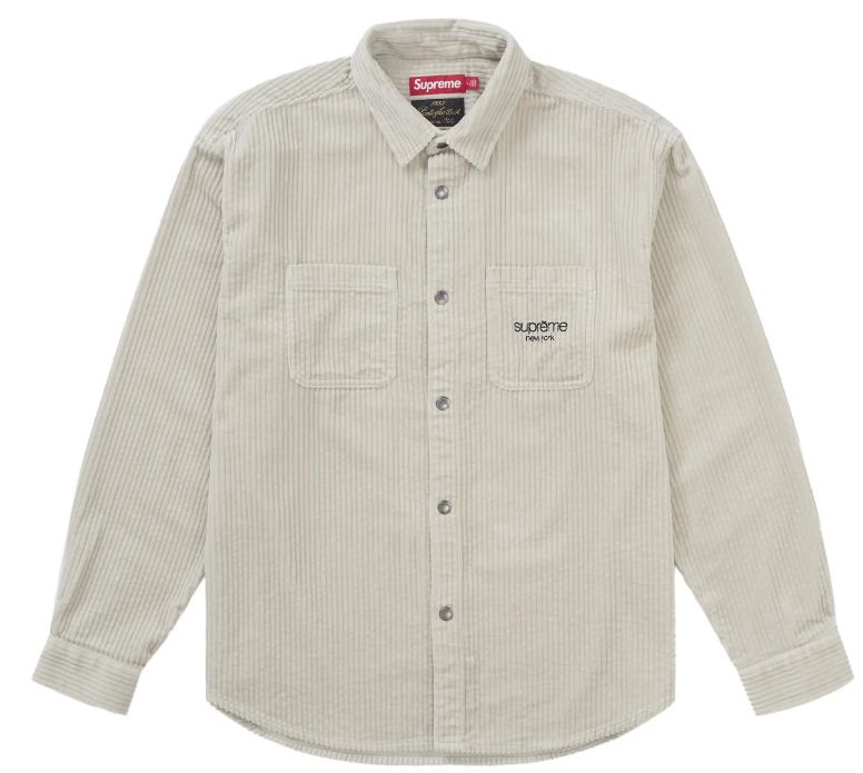 ☆24AW WEEK12☆Supreme Wide Wale Corduroy Snap Shirt (Supreme