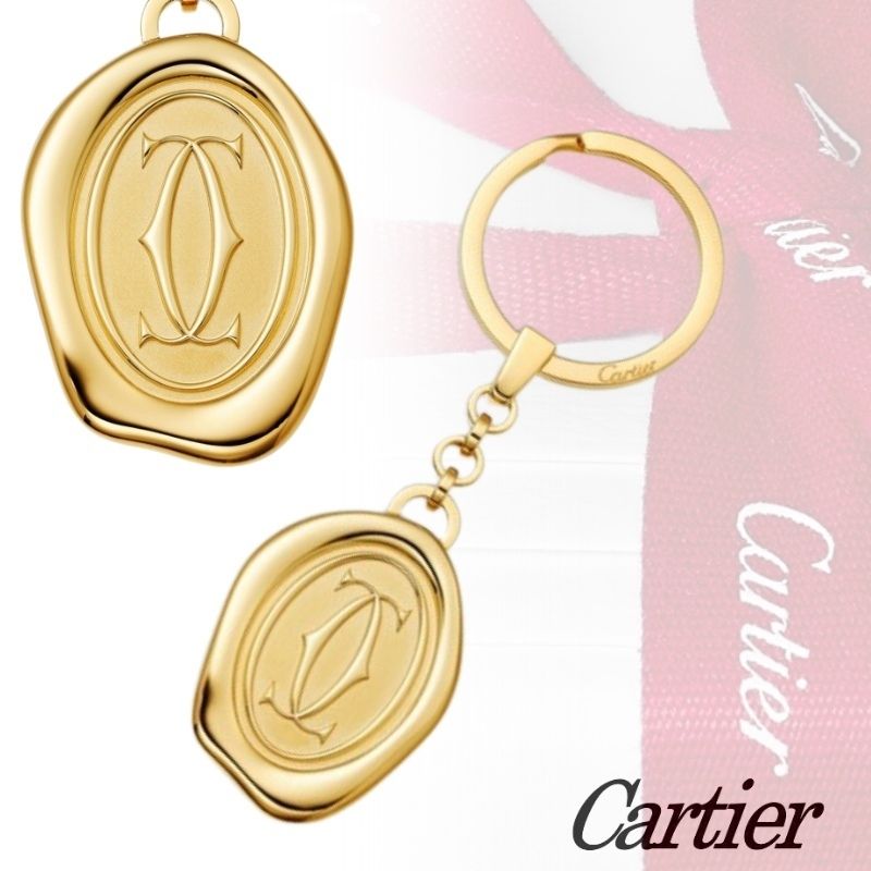 Cartier カルティエ プレゼントにも♪ キーリング ダブルC ロゴ