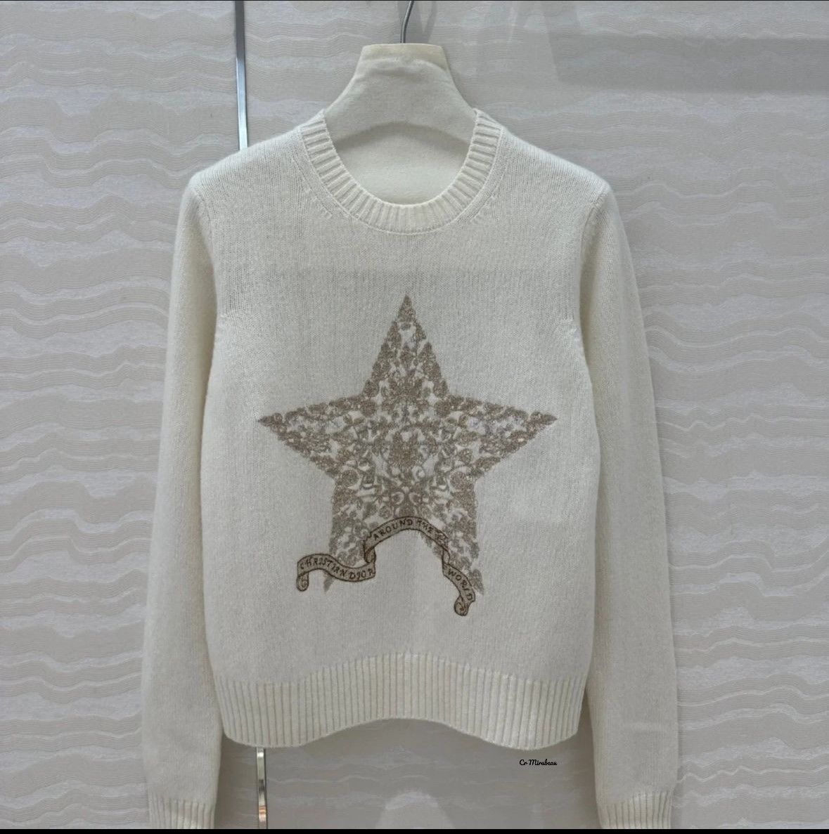 ホワイト＆ゴールド☆】Dior セーター (Dior/ニット・セーター