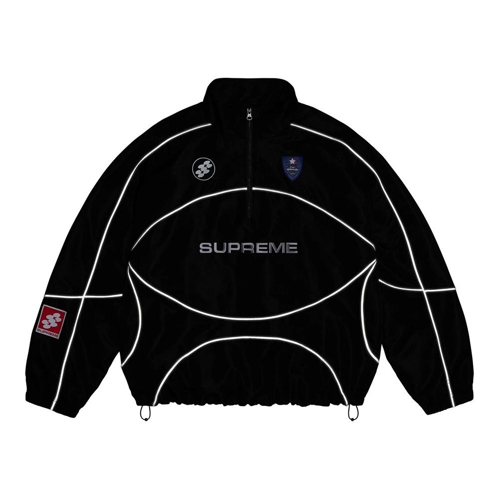 Supreme】Reflective Piping Pullover☆Black☆24FW☆ (Supreme